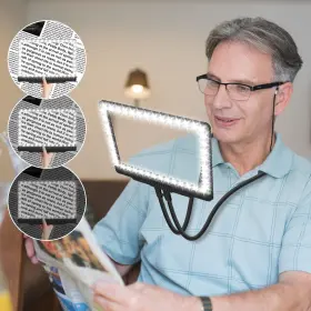 Jux007f0912dcxgfdj03 Juoifip 5x Hands Free Magnifying Glass With Light 43 Ultra-bright Leds Large Page Ma