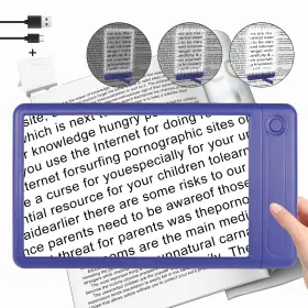 Jux011f1206hs Juoifip 5x Magnifying Glass With Light And Stand 43 Ultra-bright Leds Full Page Magn