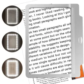 Jux42h1121fdj02 Juoifip 4x Large Magnifier With 36 Adjustable Led Lights Provide Full-page Viewing Ar