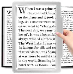 X01020231025wdfxfdjys Juoifip 5x Full-page Magnifying Glass For Reading Handheld Lightweight Magnifier Pro