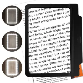 X42h1121fdj01 Juoifip 4x Large Magnifying Glass With 36 Adjustable Led Lights Provide Full-page Vie