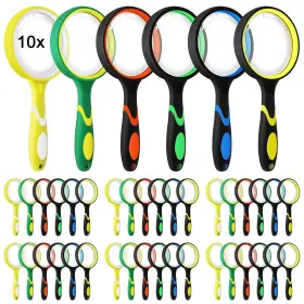 Wae-kanayu-380570 Kanayu 36 Pieces 75mm 10x Magnifying Glass Handheld Reading Magnifier With No