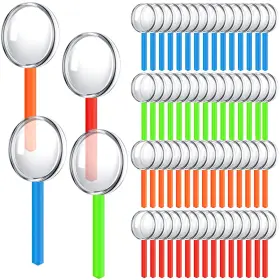 Thi-kingdder-209 Kingdder 100 Pcs 5x Magnifying Glasses Bulk Colorful Handheld For S