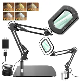 Mdl002 Kinsuto 10x 30x Magnifying Glass With Light And Stand Lamp Real Glas