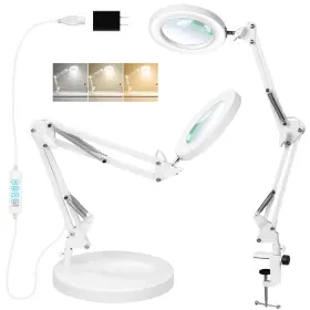 Kirkas 760510405381 10x Magnifying Glass With Light And Stand 2-in-1 Stepless Dimmable Le