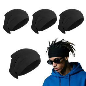 Krlbzer 313098565550 4 Pcs Dread Caps Spandex Dreadlock Cap For Men Black Loc Headwrap Sleep Bonn