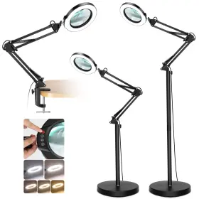 Blf609x01k Krstlv Real Glass Magnifying With Light And Stand Led 5 Color Modes Stepless