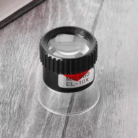 1pc10x Labriciyon 792483546648 Black Monocular Magnifying Glass Loupe Lens Map Eye Magnifier Jewelry