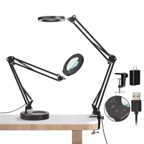 Llk1 Laylaxy 10x Desk Magnifying Glass With Light And Stand 5 Color Modes Stepless Dimmab