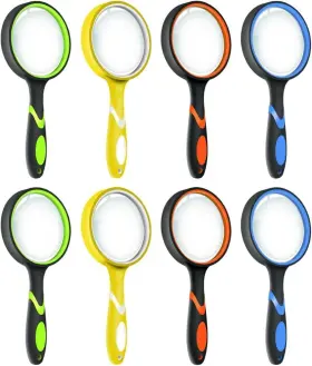 V002v Leffis 8 Pack Magnifying Glass 50mm 10x Glasses Lens Reading