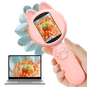 Hm020b-p Leipan 100x Handheld Microscope With 2 Inch Lcd Screen Magnifying Glass For Kids 8
