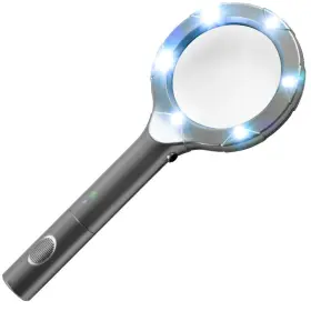 2.25x Lumagny 799198070031 Bright Hand-held Illuminated Magnifier Power 65mm Lens 6 Led Rim Li