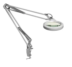 18346lg Luxo Lfm Led Illuminated Magnifier 45 Inch Arm 5 Lens Clamp Light Gray