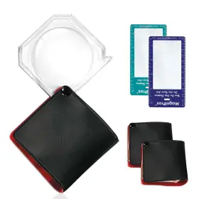 M Magdepo 426909651427 6x Pocket Magnifier Small Square 1.75 Inch Acrylic Magnifying Glass Porta