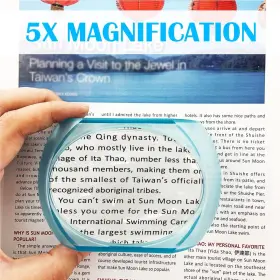 M Magdepo 426909651489 5x Desktop Dome Magnifier Paperweight 3 Inch Magnifying Glass Optical