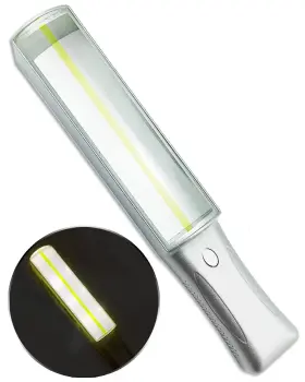 M Magdepo 426909651588 4x Lighted Handheld Bar Magnifier 6 Leds With Yellow Tracker Line