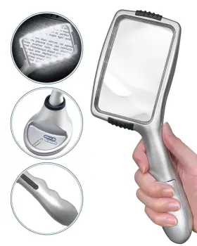 M Magdepo 426909651915 Reading Magnifier Glass Hands-free Led 3x Stand For Seniors Close Work