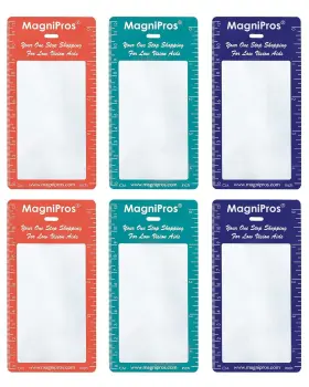 M Magdepo 426909653148 3x Bookmark Magnifying Card Pocket Size Plastic Fresnel Lens 6 Pack