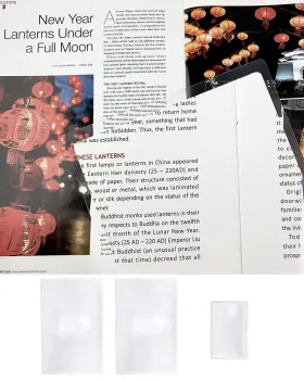 M Magdepo 755874945253 3x Magnifying Sheet Full Plastic Page Area With Small Card Magnifier