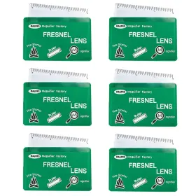 853b-brown M Magdepo 6 Pack Credit Card Size Magnifier Ruler Fire Starter Magnifying Glass