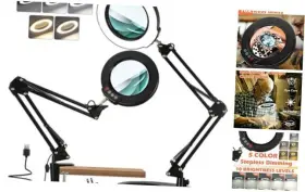 Me906 Magnieopti 10x Magnifying Glass With Light And Stand Desk Lamp Real