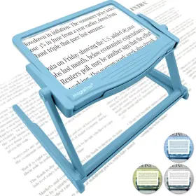 1815sb Magnipros 5x Large Led Hands-free Full Page Magnifying Glass With Detachable Sta