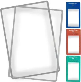 Magnipros 313086171138 3x Premium Magnifying Sheet Fresnel Lens With 3 Bonus Bookmark 7.5 X 10.5 Inch 2 Pac