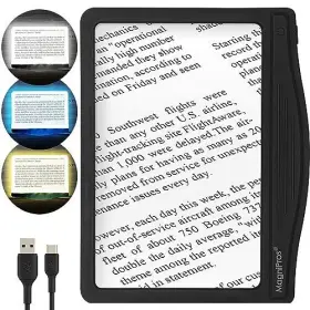 Magnipros 426909643439 5x Rechargeable Large Ultra Bright Led Page Magnifier With Anti-gla