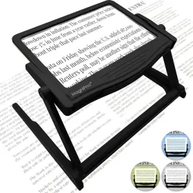 Magnipros 445046947996 5x Large Led Hands-free Full Page Magnifying Glass With Detachable Sta