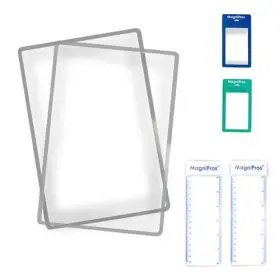 Magnipros 700987223033 2pack Large Full Page 3x Premium Magnifying Sheet Fresnel Lens Bonu