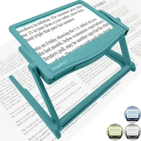 Magnipros 850052380038 5x Large Led Full Page Magnifying Glass With Collapsible And Detachable Stand