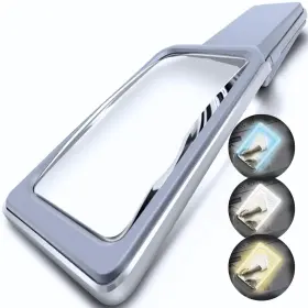 Magnipros 850052380045 6x Large Magnifying Glass With 3 Color Light Modes Anti-glare Lens And Steple