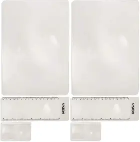 Magniset Labs 860012472000 Premium 2-pack Full Page Magnifier Set By Fresnel Lens Plastic 7.5