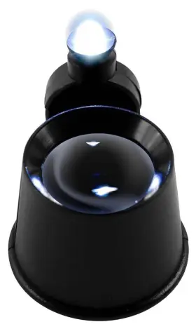 Maximize 886461499023 Black Jewelers Loupe With Led Light 10x Magnification Power Adjustable L