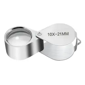 Mexi 694090440350 Foldable Chrome Jewelers Loupe Magnifier Pocket Magnifying Eye Glass Lens 10