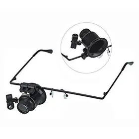 Meximore 694090784317 Watch Repair Eye Magnifier Glasses 20x Magnifying Loupe Jeweler Led L