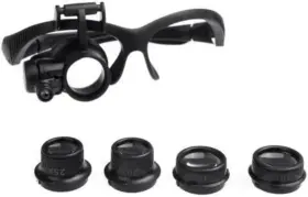 Meximore 852682620324 1pcs 10x 15x 20x 25x Watch Repair Glasses Eyewear Magnifier Loupe With Led S