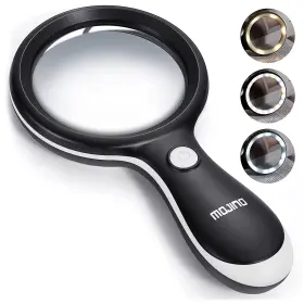Seh25-1-eur Mojino Magnifying Glass With Light 10x Lighted Large Handheld Reading Magnif