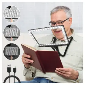 Moz011f0109cdfxxgfdj-h Molebe 5x Hands Free Magnifying Glass With Light And Stand 43 Ultra-bright Leds Pag