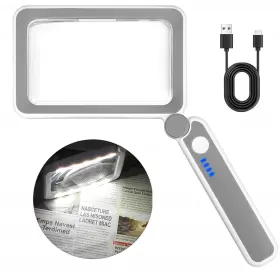 Mollo 793101614503 Magnifying Glass With Light 4x Rechargeable Handheld Close W
