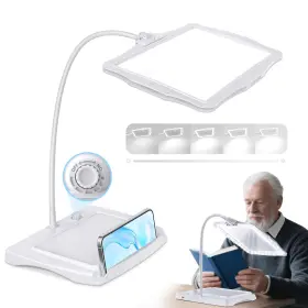Zmfdj-001 Mosoyolo Magnifying Glass With Light And Stand 50 Leds Large Desk Wit