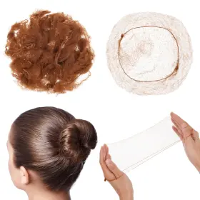594220 Nogeqi 100pcs Elasticity Hair Nets For Buns Invisible Hairnets Women And Man Hai