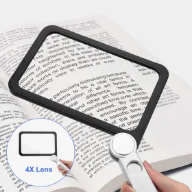 Nsioutlet 608374519106 4x Large Page Reading Magnifier Folding Handheld Magnifying Glass For Seniors