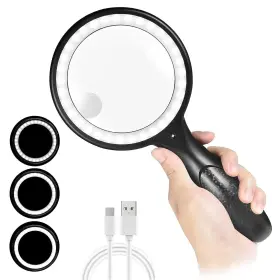 Ntrjtrss 714216593033 Large Magnifying Glass With Light For Reading 60x 30x Handheld Magnify