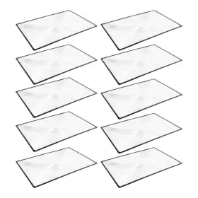 Nuhikap I750102254 10x Reading Support Sheet Magnifier Magnifying Glass 3-zoom Black