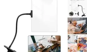 Magnifying00930 Nzq 5x Magnifying Glass With Clip For Reading 10x6 Inch Large Full Page Magnifier