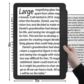 Nzv19b0530fdj01 Nzqxjxz 5x Large Magnifying Glass For Reading 9ftftx7ftft Full Book Page Viewing