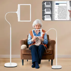Nzv19b0828ldfdj Nzqxjxz Large 5x Rechargeable Floor Magnifying Glass With Light And Stand 43 Led Floo