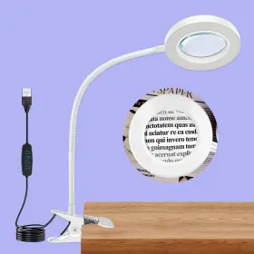 Nzv46240617lqk02 Nzqxjxz 10x Magnifying Glass With Light Clip On Mganifier 48 Led Desk Ma