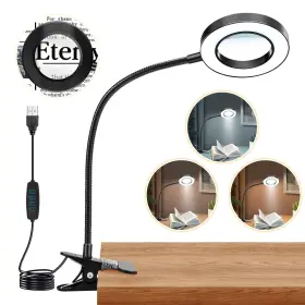 Nzv46240827fdjjz Nzqxjxz 10x Magnifying Glass With Light Clip On Mganifier 48 Led Desk Ma